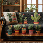Potted Cactus Parade Sofa Cover