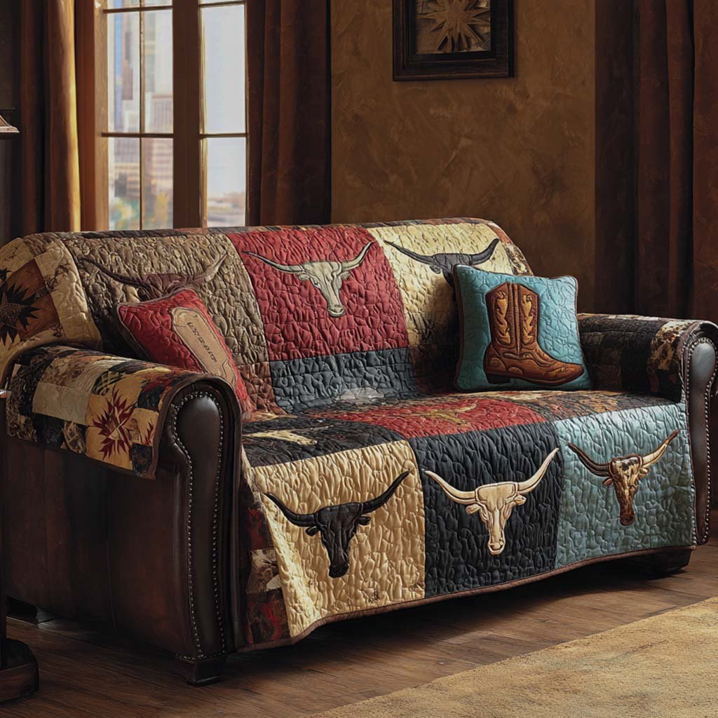 Prairie Longhorn Sofa Cover