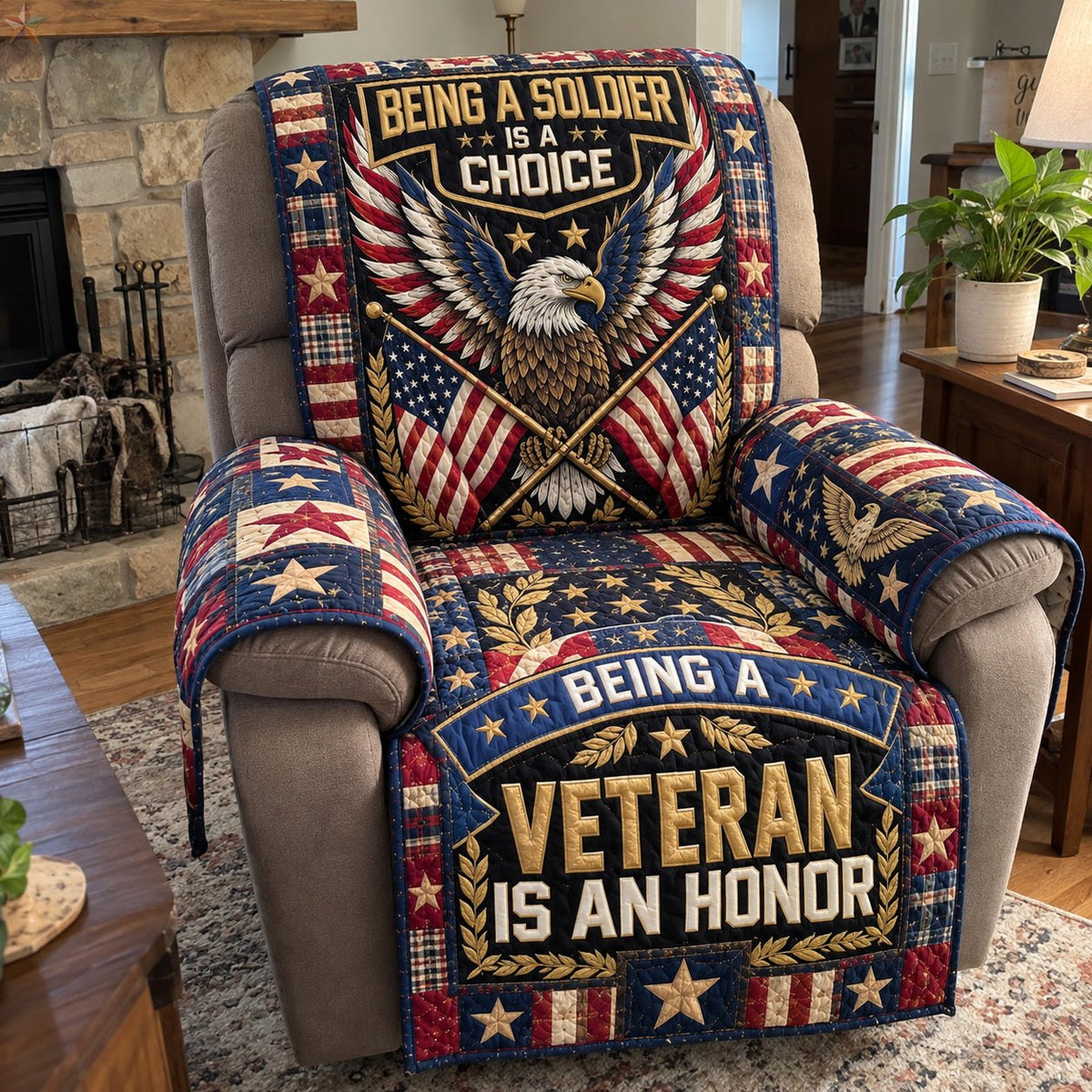 Proud American Veteran Eagle Sofa Cover