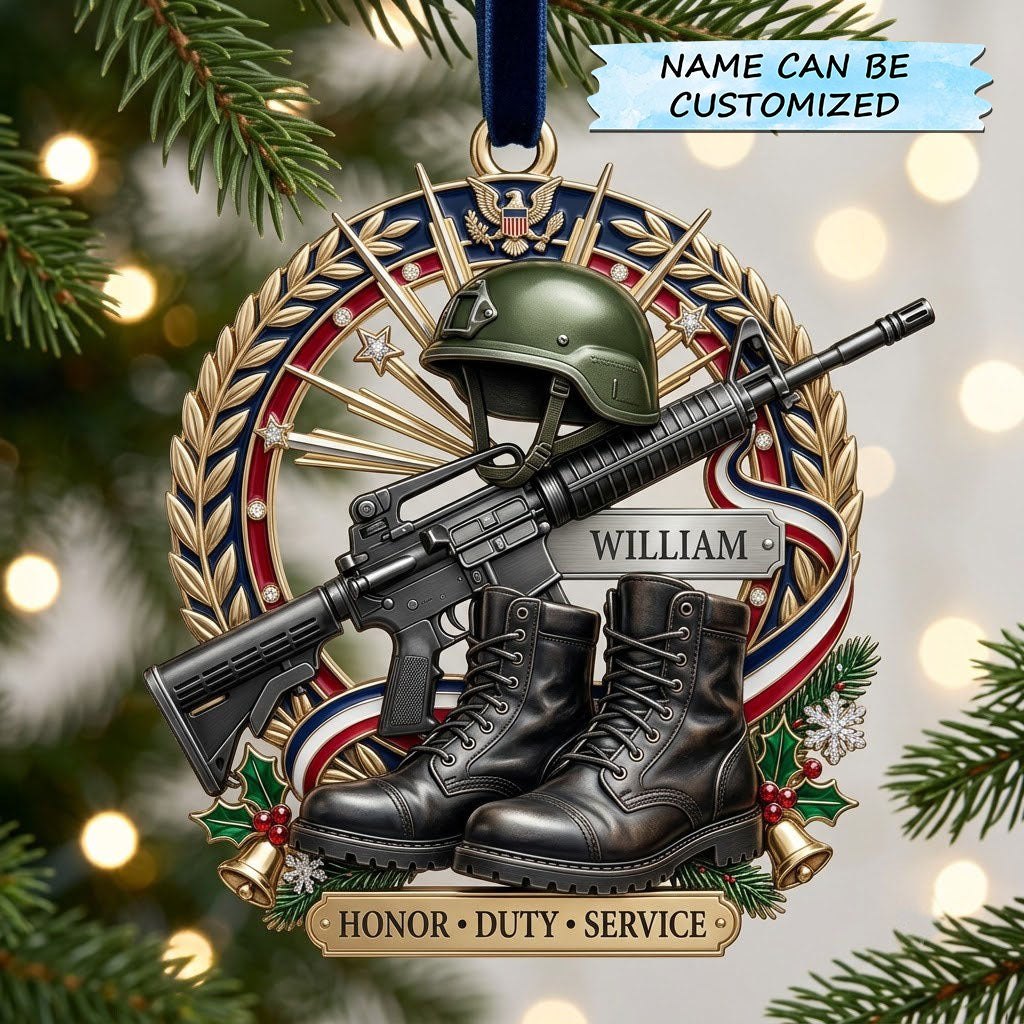 Honor Duty Service Memorial Christmas Ornament