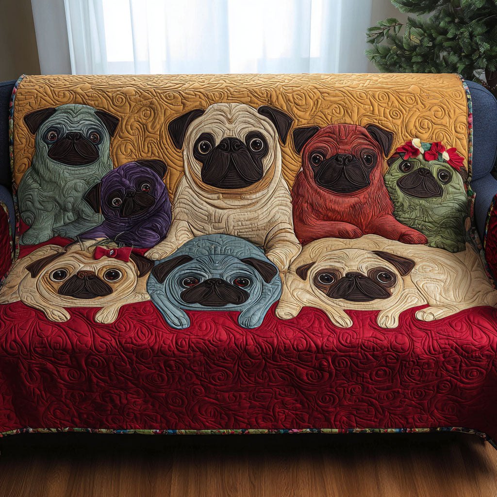 Pug Life Parade Sofa Cover