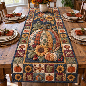 Pumpkin Autumn Charm Table Runner - Made to Order