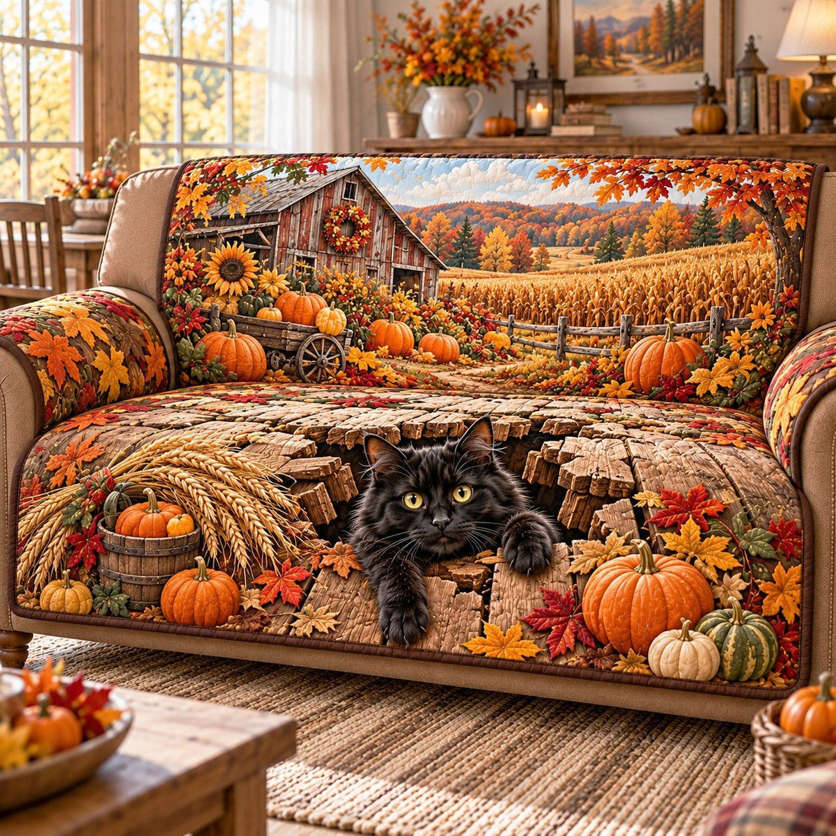 Pumpkin Barn Sofa Cover