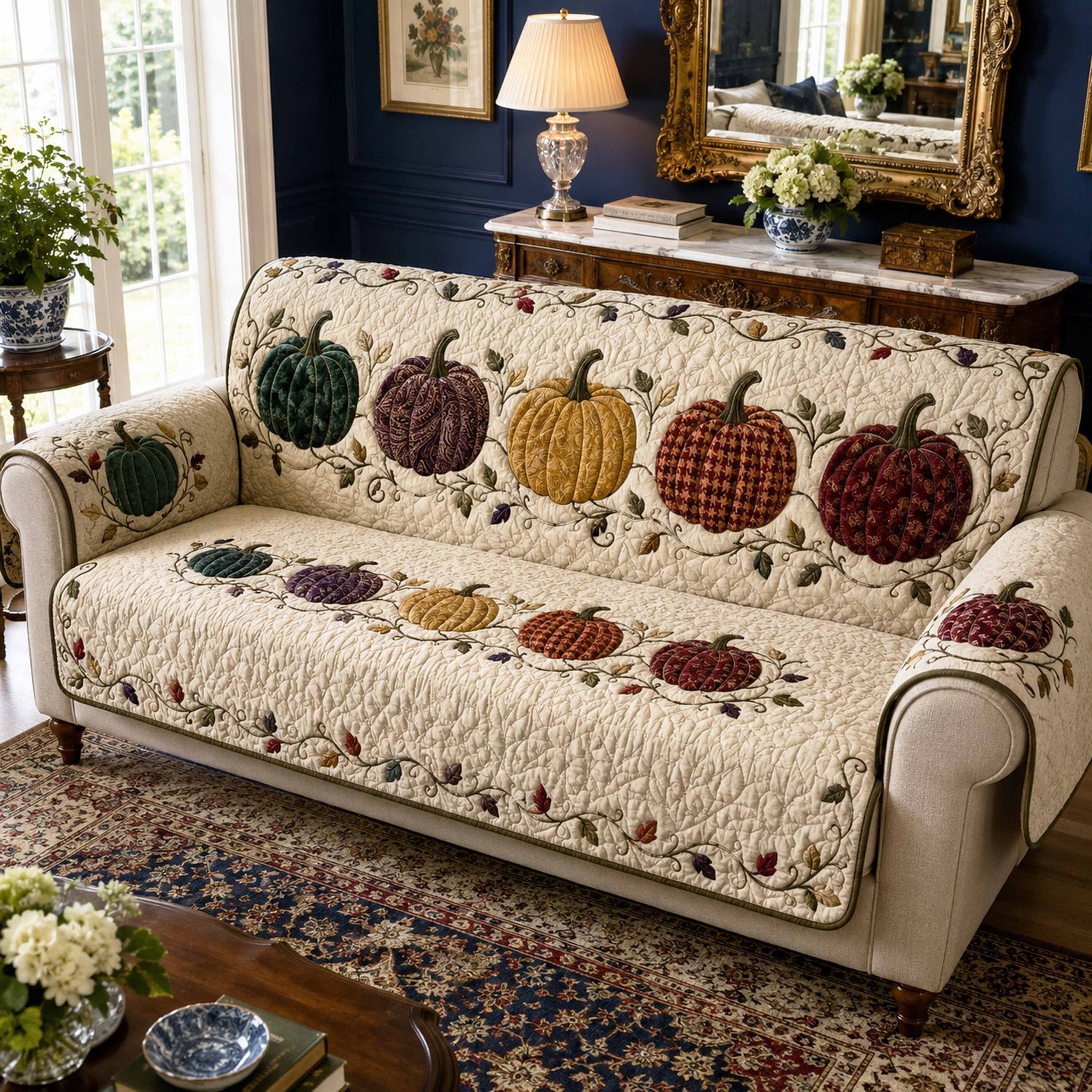 Pumpkin Breeze Sofa Cover
