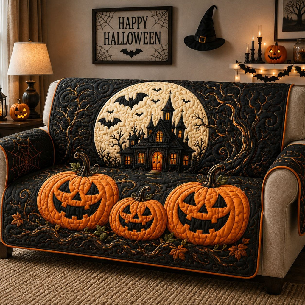 Pumpkin Charm Halloween Sofa Cover