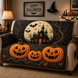 Pumpkin Charm Halloween Sofa Cover - Made to Order