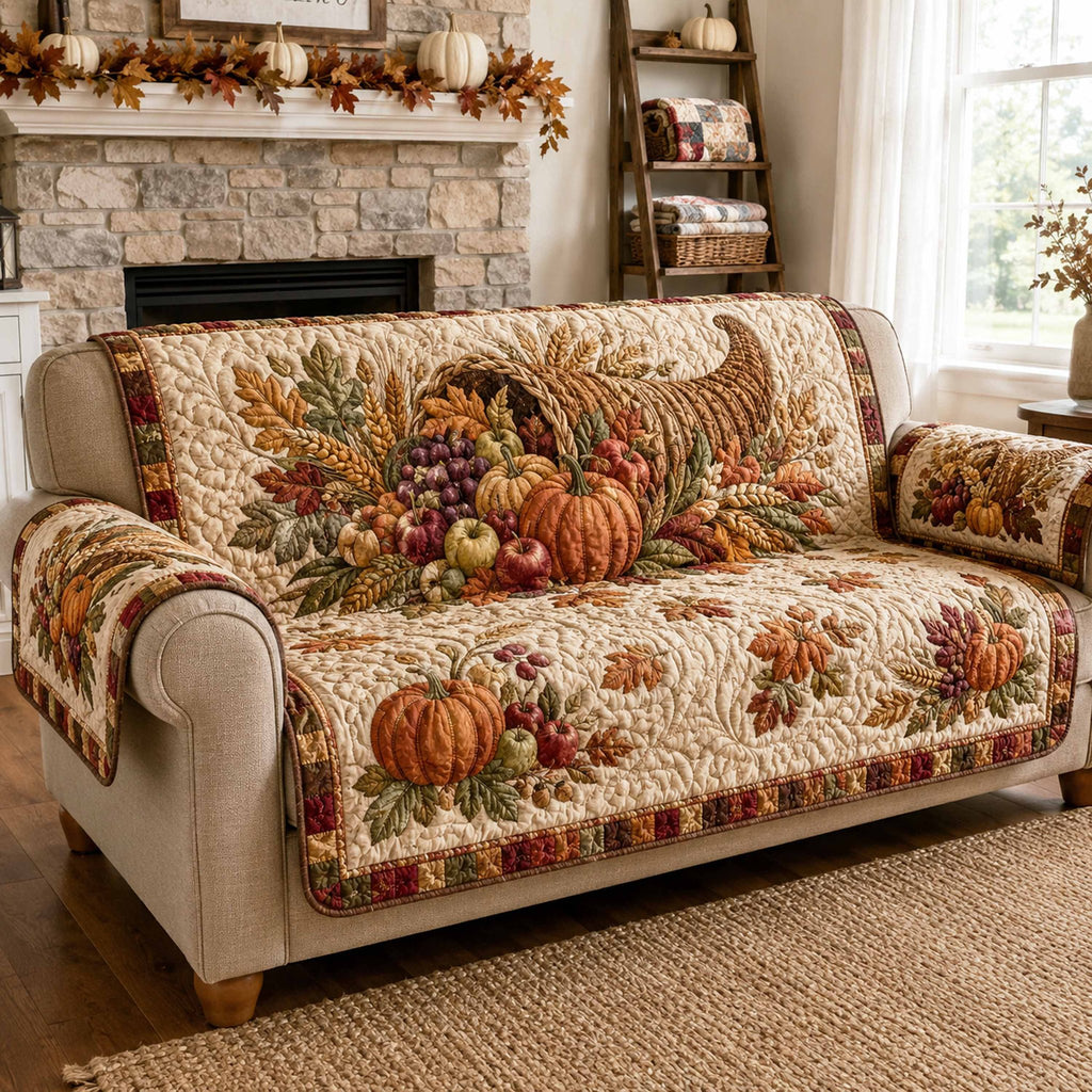 Pumpkin Fields Sofa Cover