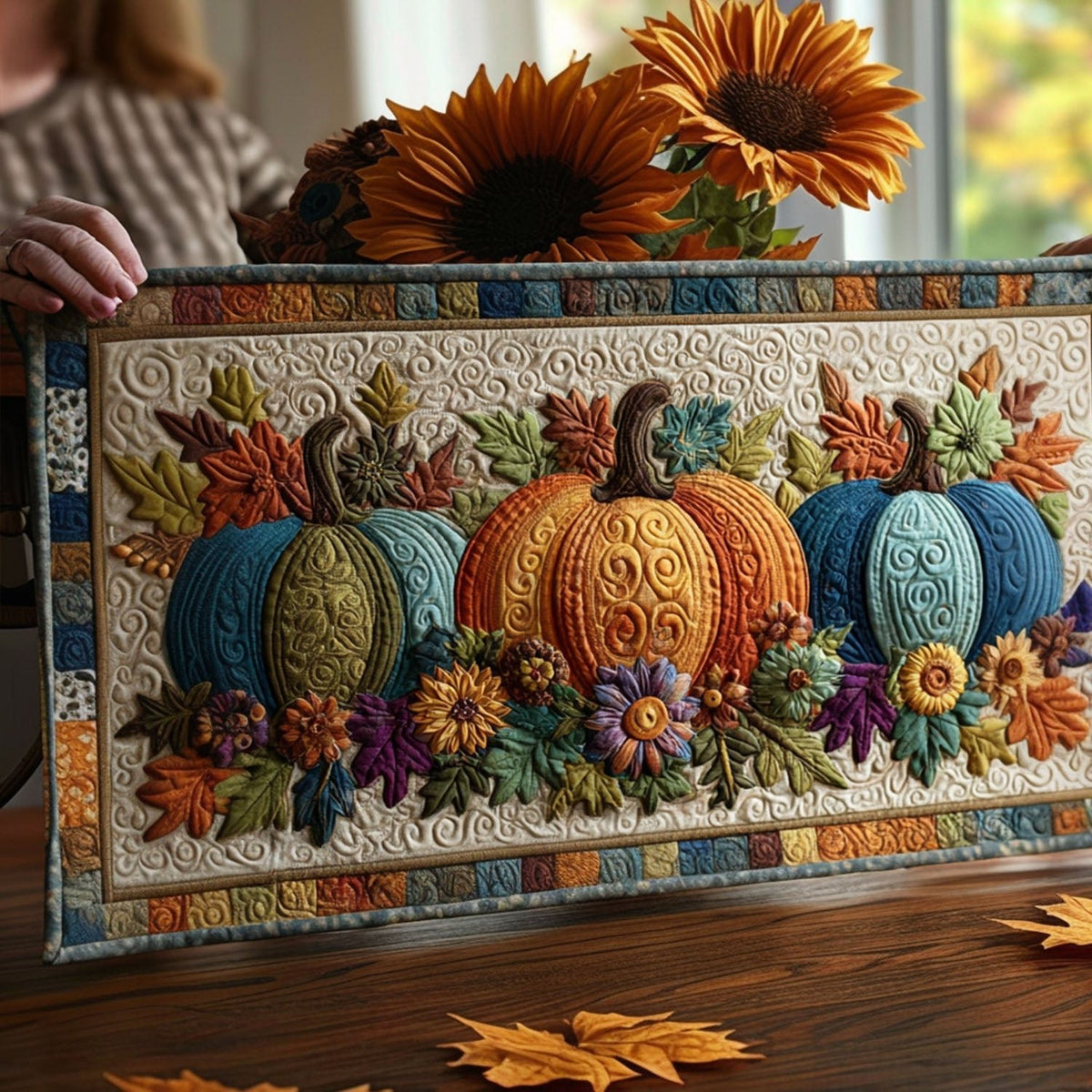 Pumpkin Glow Trail Place Table Runner