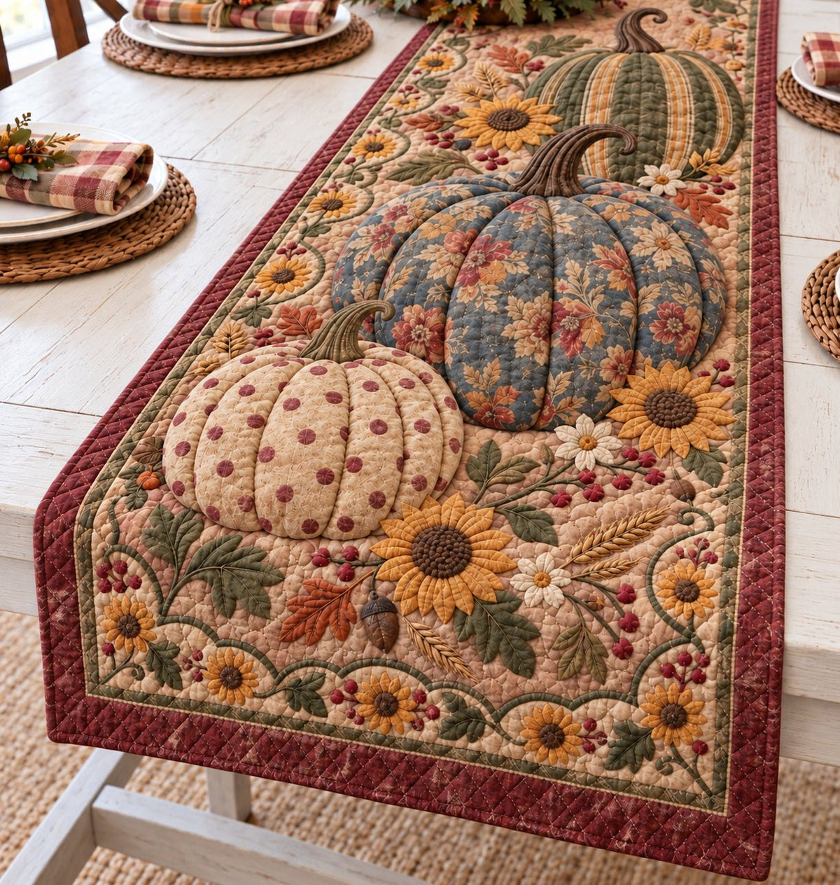 Pumpkin Harvesting Table Runner