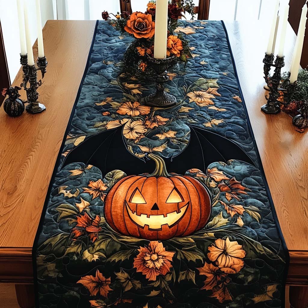 Pumpkin Smile Table Runner
