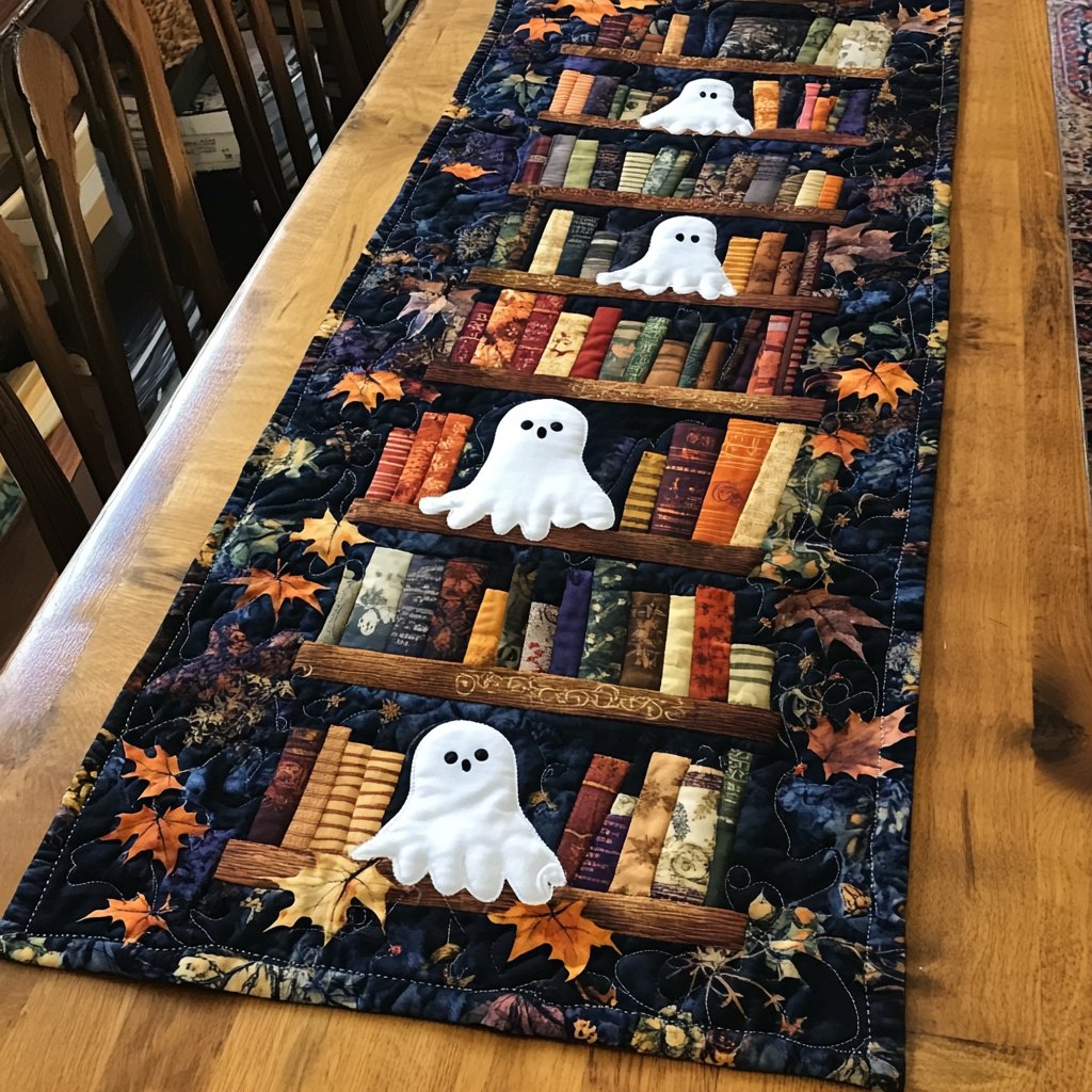 Ghosts on a Bookshelf Table Runner