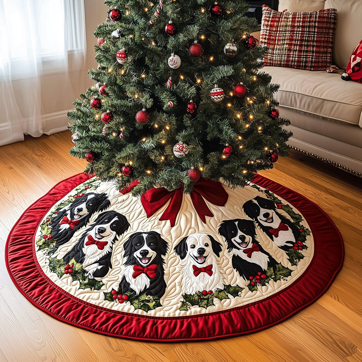 Puppy Parade Christmas Tree Skirt