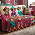 Puppy Valentine Sofa Cover