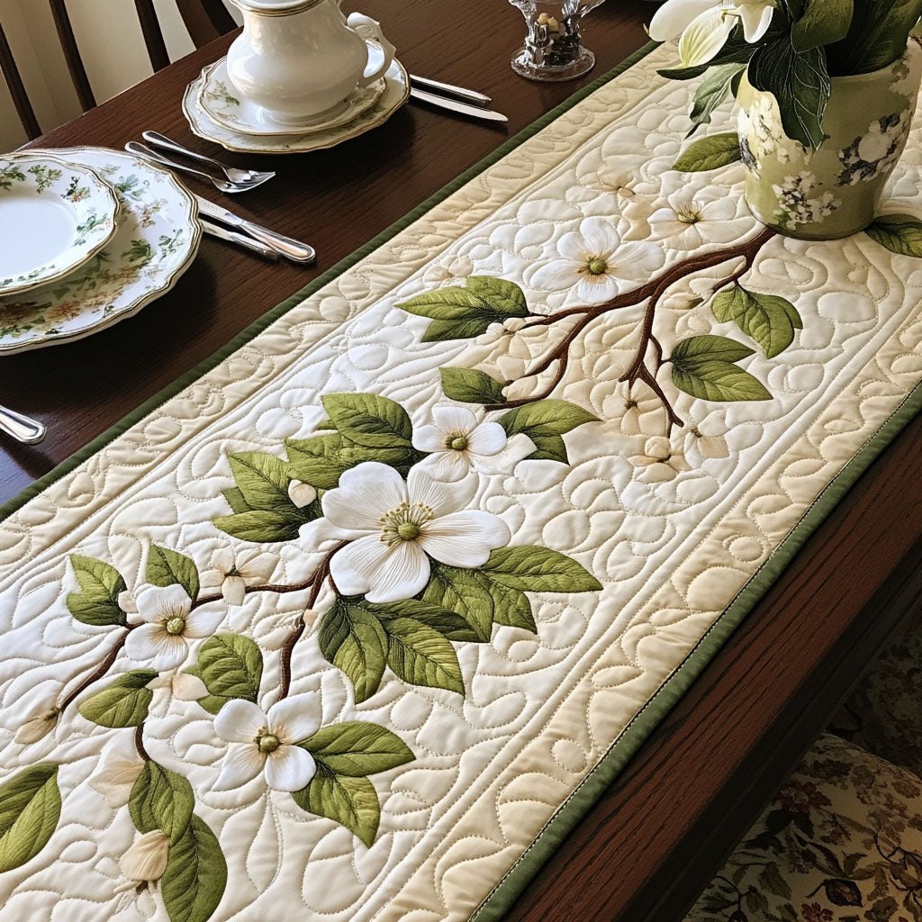 Pure Blossoms Table Runner