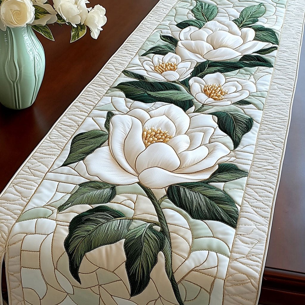 Pure Magnolia Elegance Table Runner