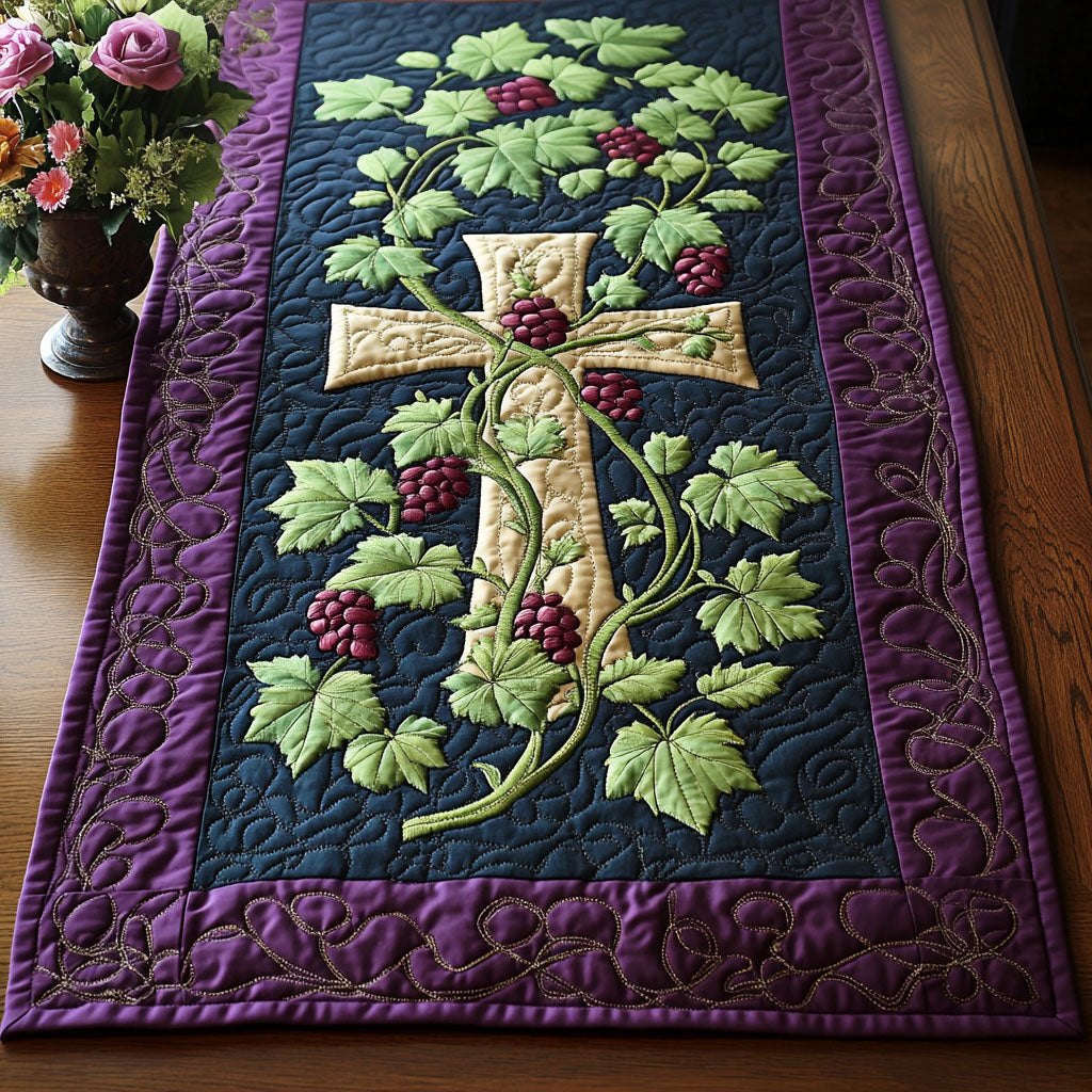 Purple Cross Grapes Table Runner