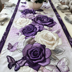 Purple Petal Serenity Table Runner