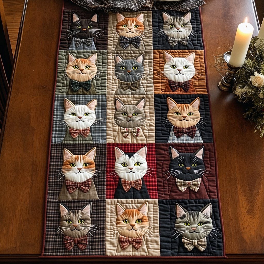 Purrfect Path Table Runner