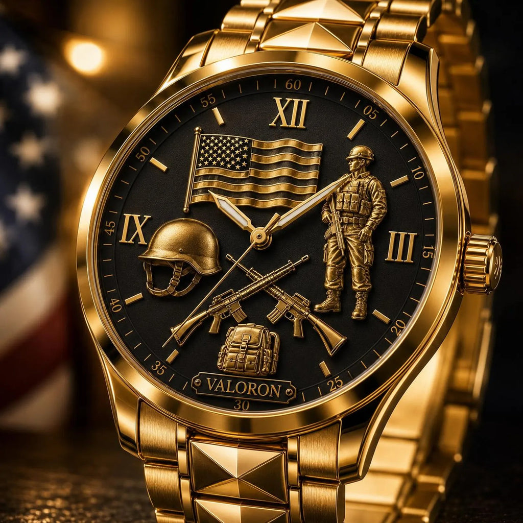 Personalized Soldier Watch with a custom name set into the design