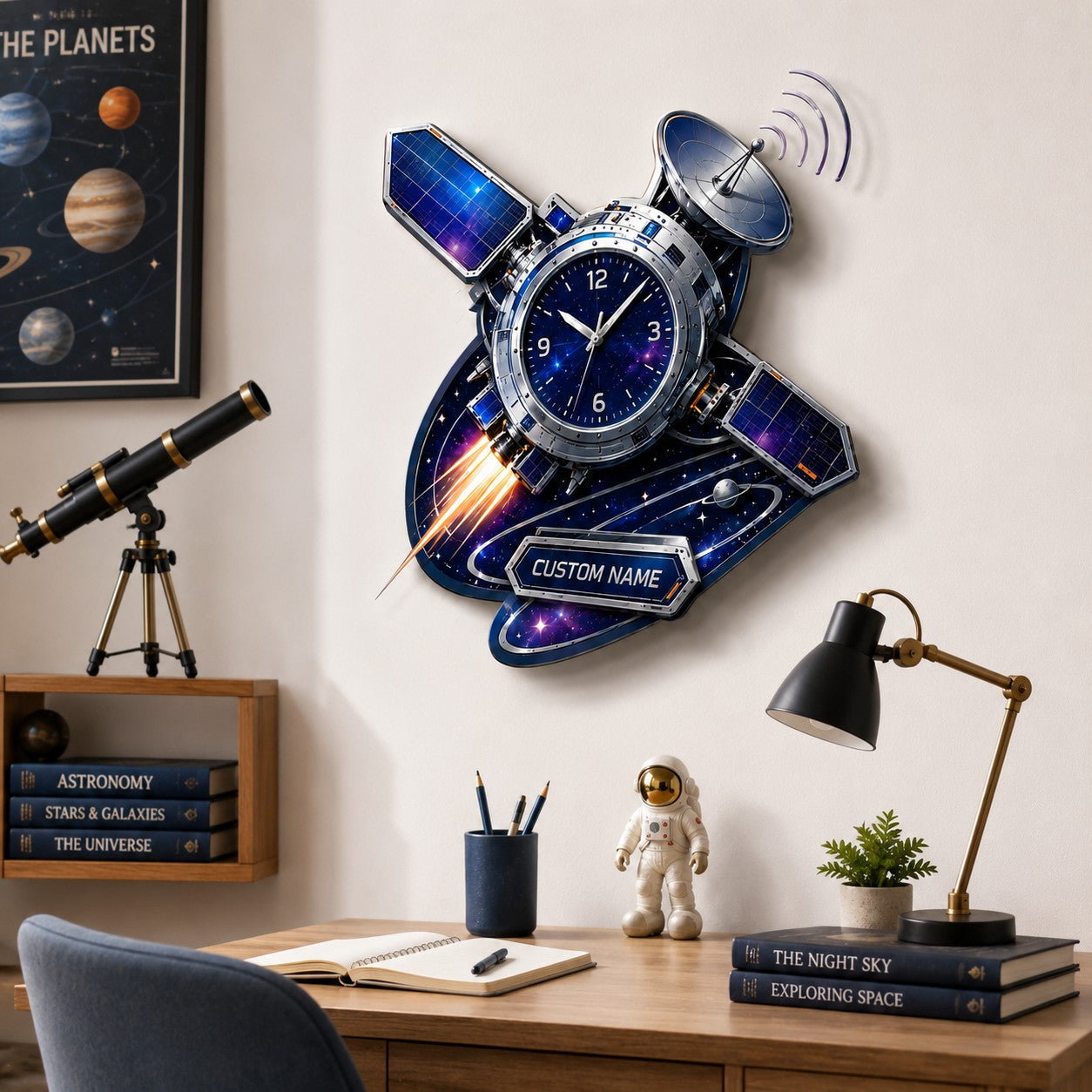 Enthusiasts Custom Name Wall Clock — personalized with a custom name