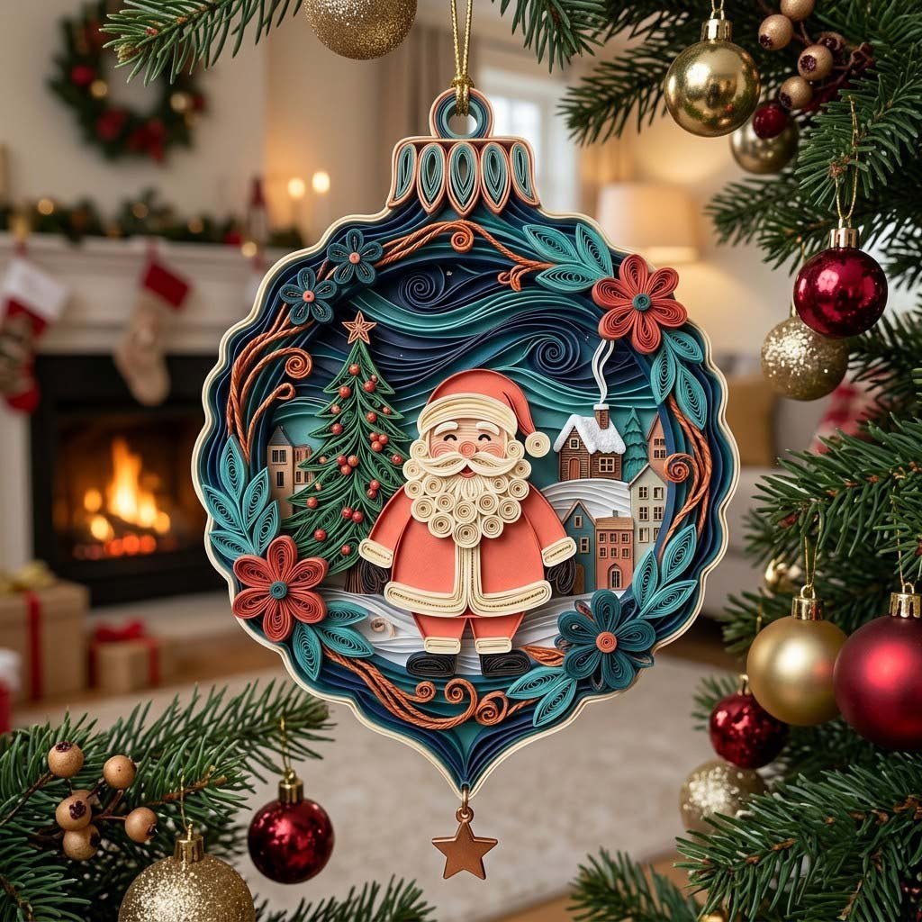 Quilled Christmas Bauble Christmas Ornament