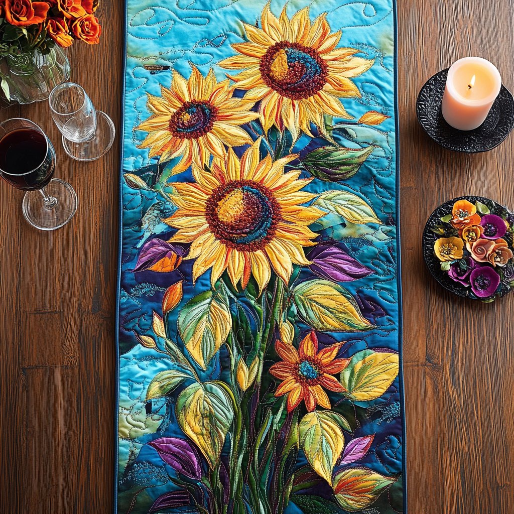 Radiant Flower Table Runner