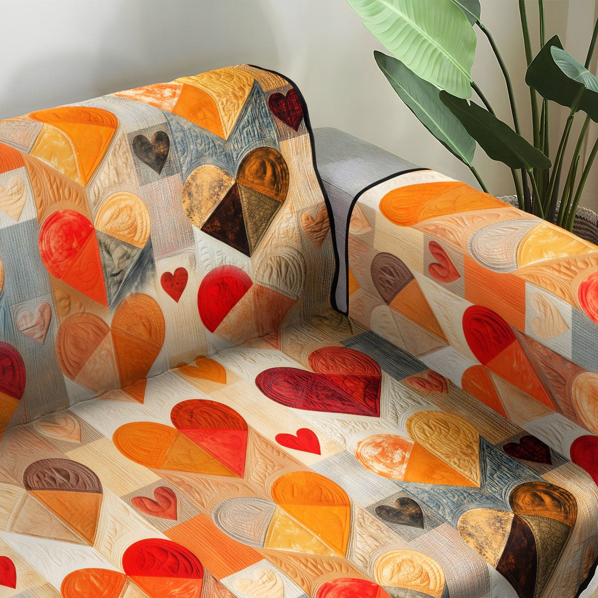Radiant Hearts Sofa Cover
