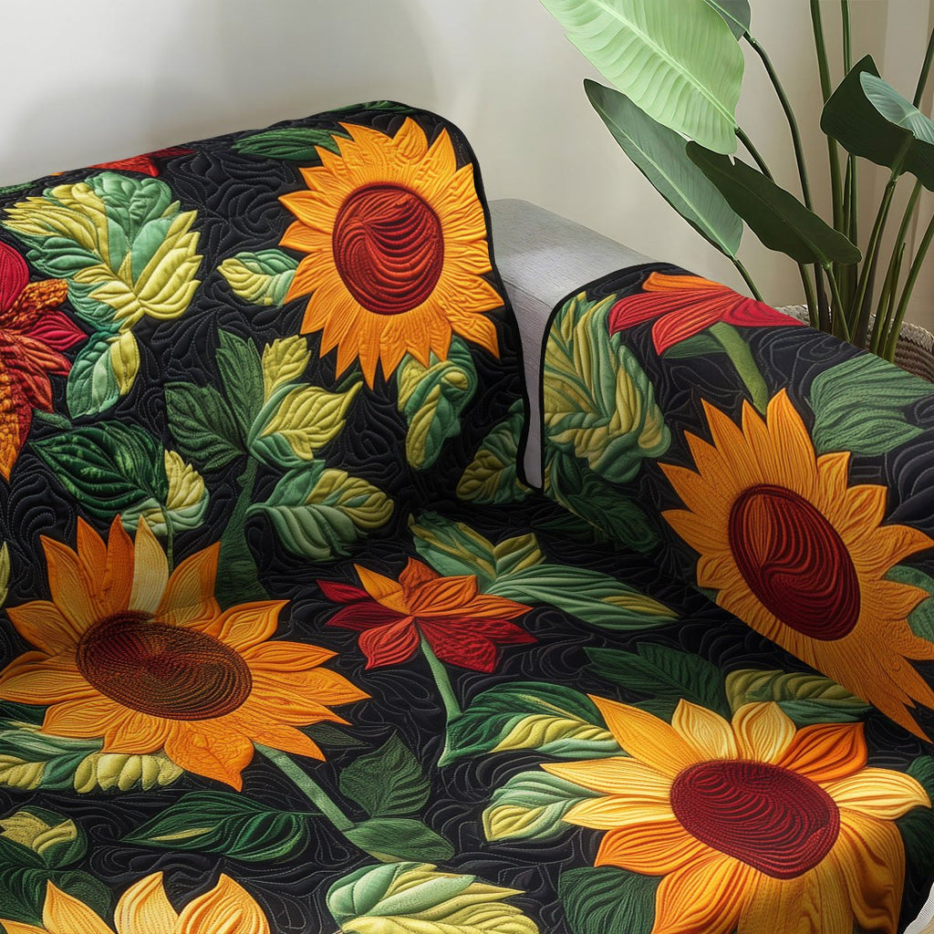 Radiant Sunflower Fields Sofa Cover