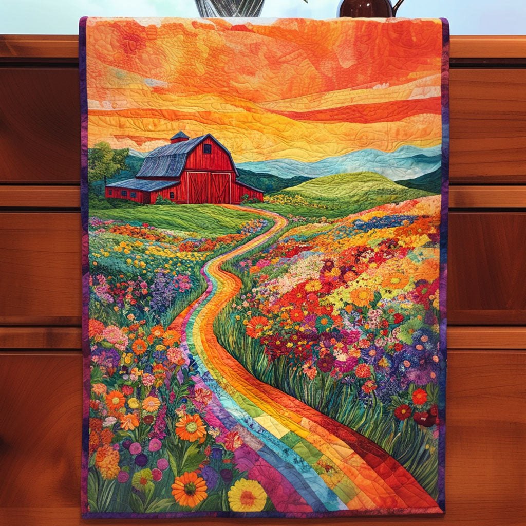 Rainbow Path To Barn Table Runner
