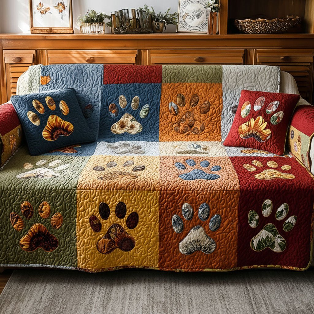 Rainbow Paw Sofa Cover