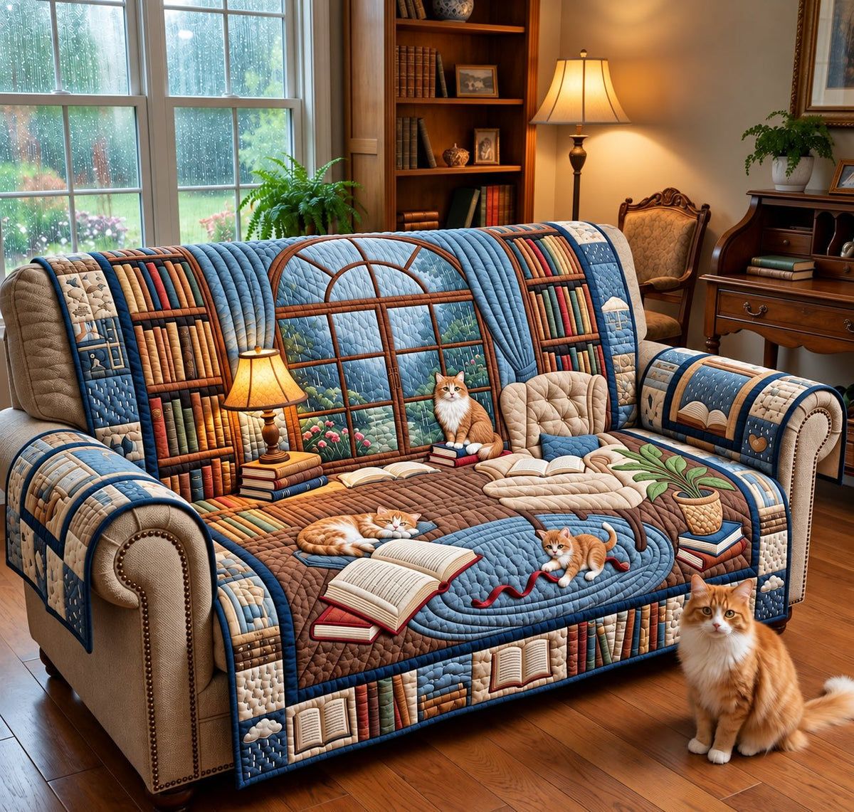 Rainy Day Book Nook Sofa Cover