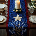 Texas Flag Star with Bluebonnets Table Runner