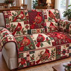 Red Cardinal Harmony Sofa Cover