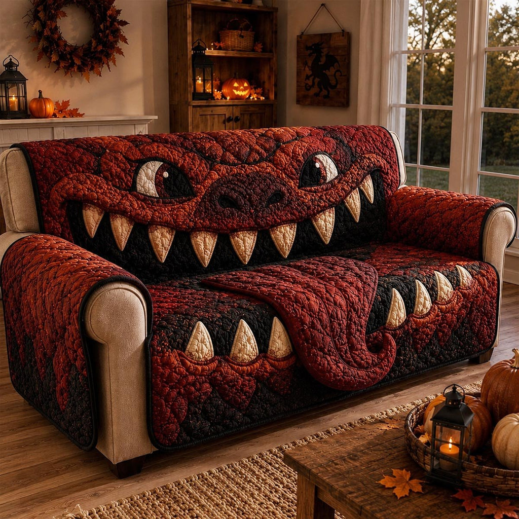 Red Dragon Monster Mouth Sofa Cover
