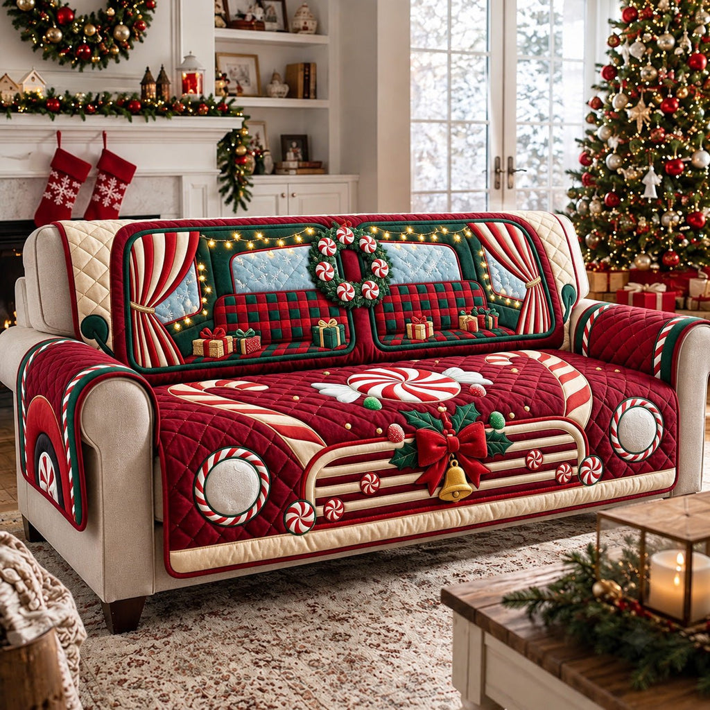 Red Holiday Car Sofa Cover