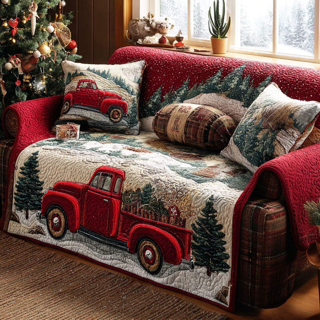 Red Truck Cabin Sofa Cover
