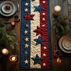 Red White Woven Table Runner