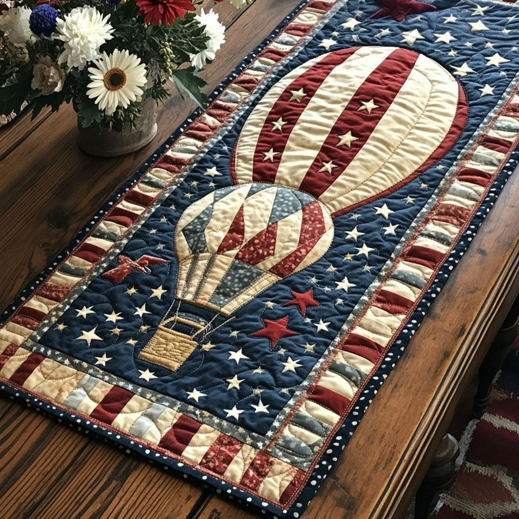 Red White and Balloon Table Runner