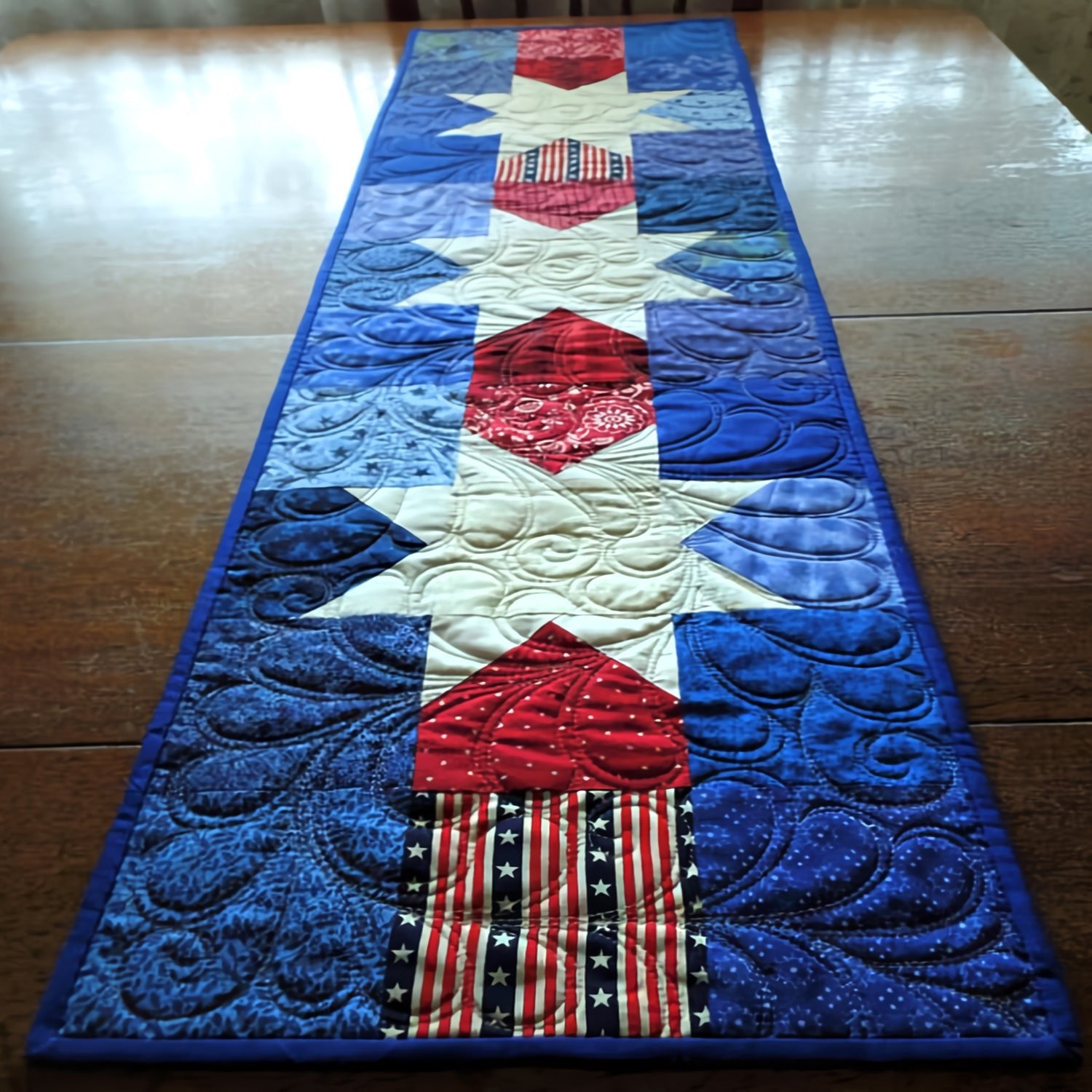 Red White and Blue Table Runner