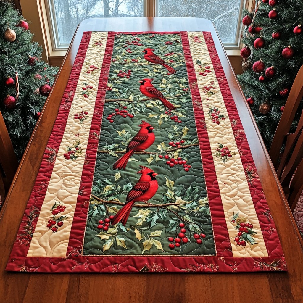 Red Wings of Wonder Table Runner