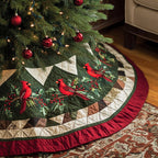Redbird Bliss Christmas Tree Skirt