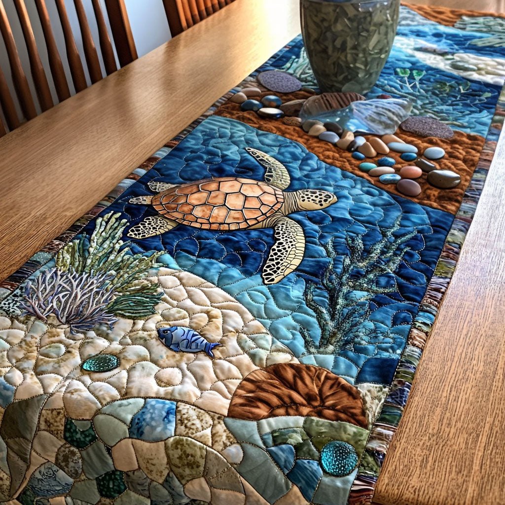 Reef Turtle Table Runner