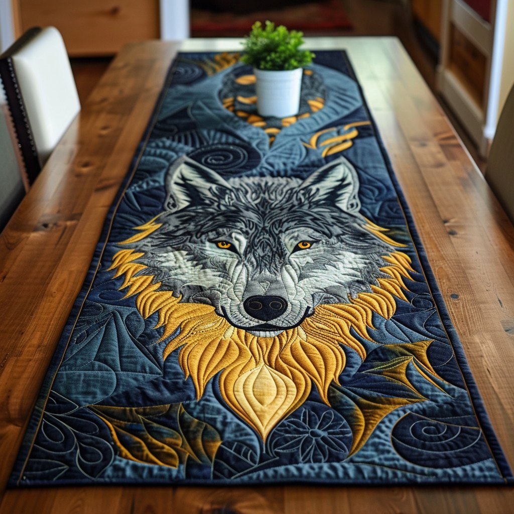 Regal Wolf Table Runner