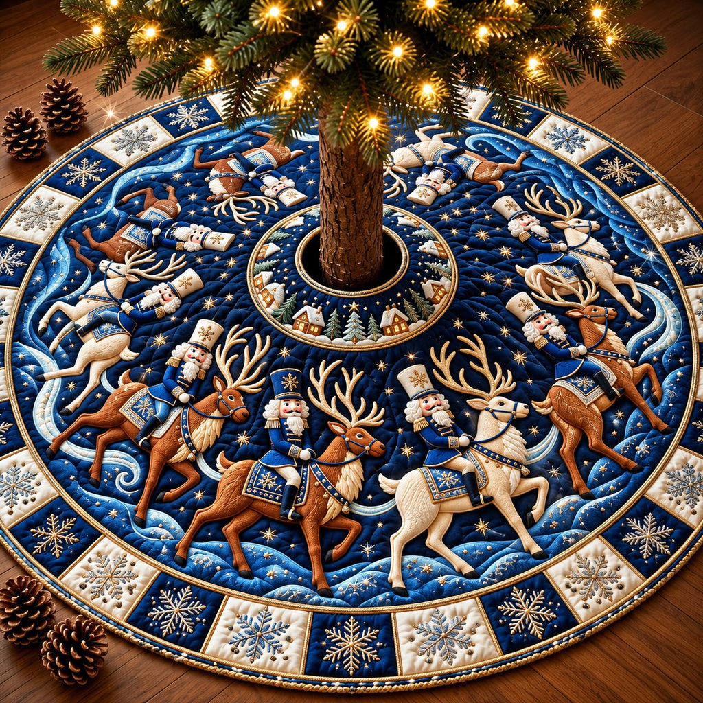 Reindeer Dance Christmas Tree Skirt
