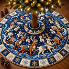 Reindeer Dance Christmas Tree Skirt