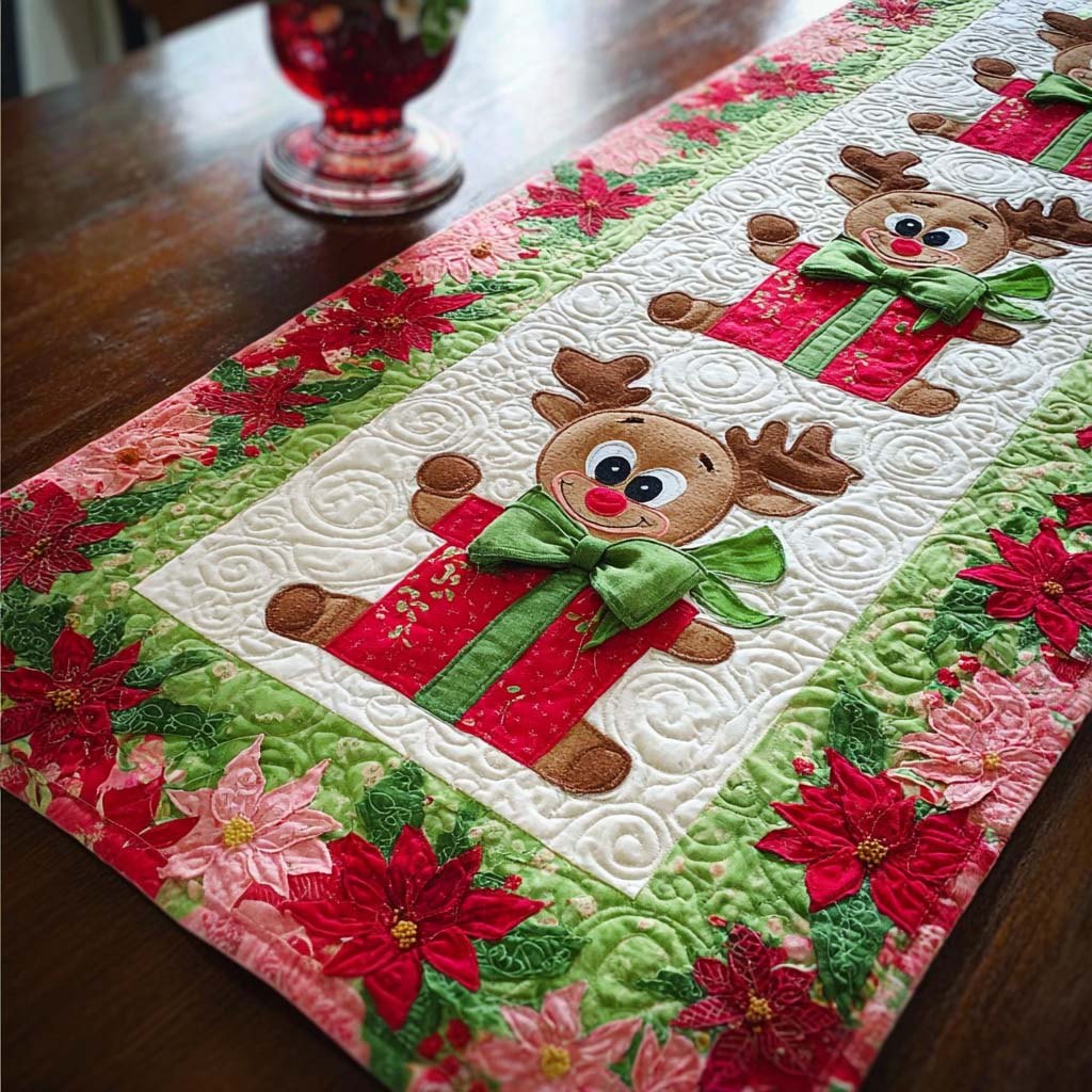 Reindeer Gift Table Runner