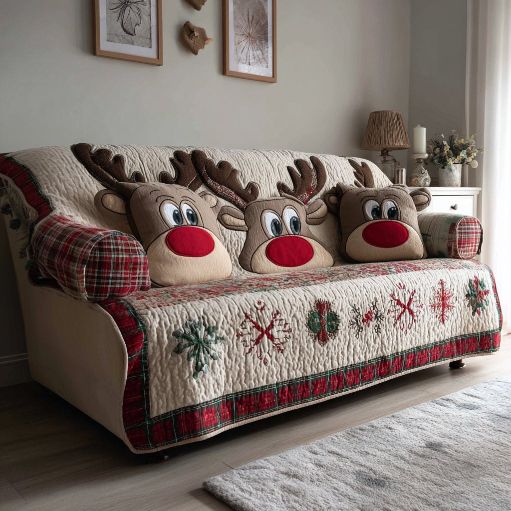 Reindeer Joy Sofa Cover