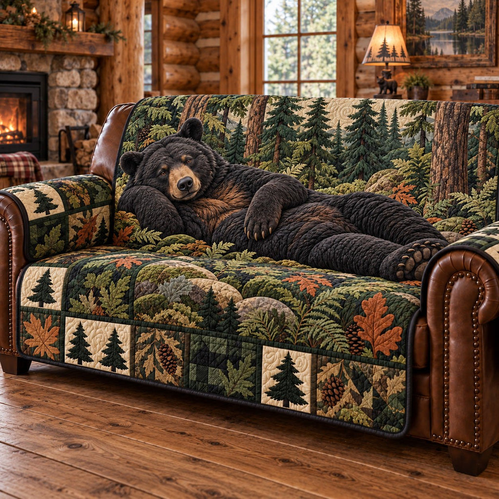 Resting Forest Bear Sofa Cover