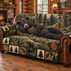 Resting Forest Bear Sofa Cover