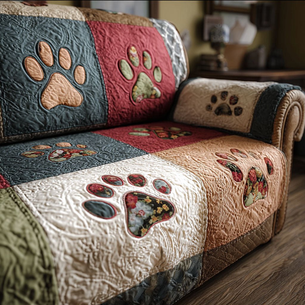 Retro Paw Sofa Cover